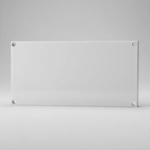 Achterplaat - Wit, 14x28cm