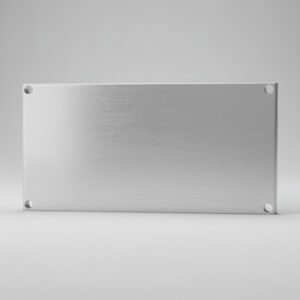 Achterplaat - Zilver (RVS-look), 14x28cm